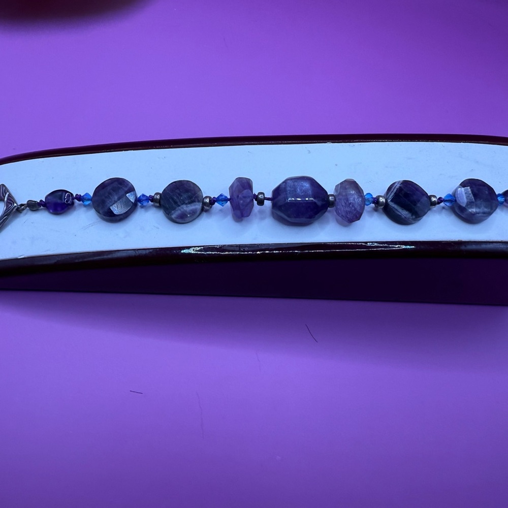 Chic Amethyst Beaded Bracelet